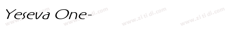 Yeseva One字体转换